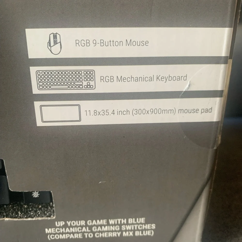Combo gaming keyboard & mouse